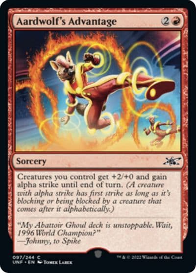 Aardwolfs Advantage Unfinity Magic card