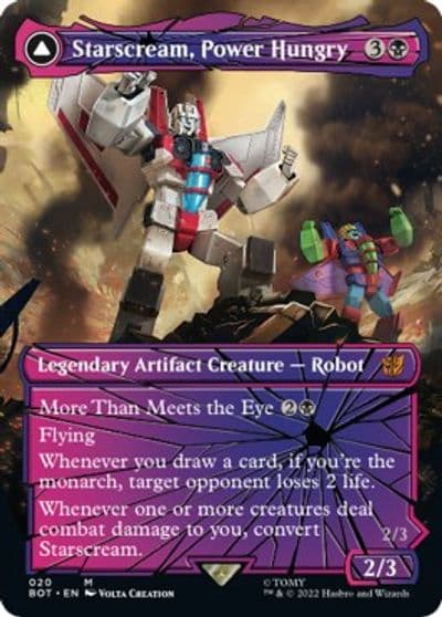 Starscream Power Hungry Shattered Glass Universes Beyond: Transformers Magic card