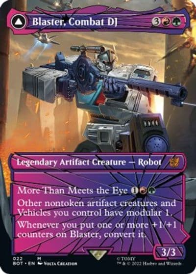 Blaster Combat DJ Shattered Glass Universes Beyond: Transformers Magic card