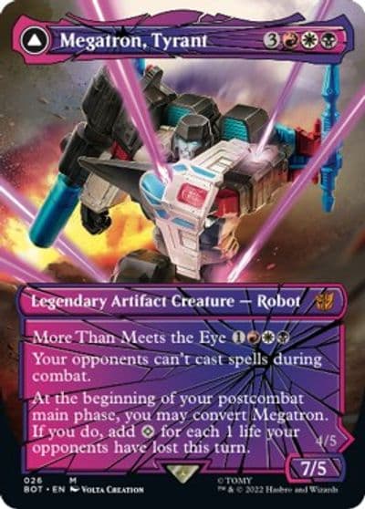 Megatron Tyrant Shattered Glass Universes Beyond: Transformers Magic card