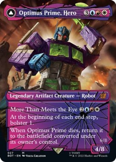 Optimus Prime Hero Shattered Glass Universes Beyond: Transformers Magic card