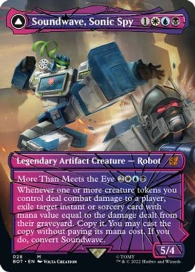Soundwave Sonic Spy Shattered Glass Universes Beyond: Transformers Magic card