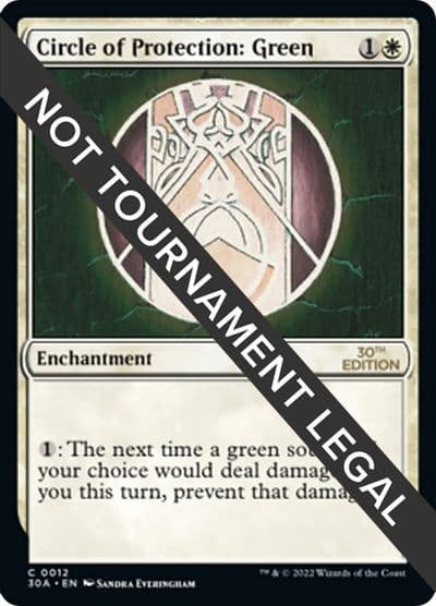 Circle of Protection Green 30th Anniversary Edition Magic card