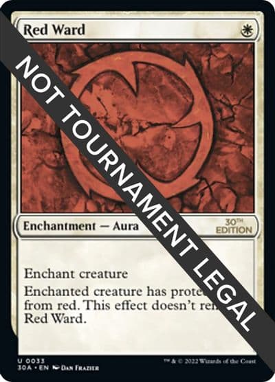 Red Ward 30th Anniversary Edition Magic card