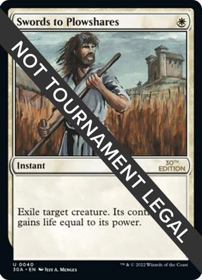 Swords to Plowshares 30th Anniversary Edition Magic card