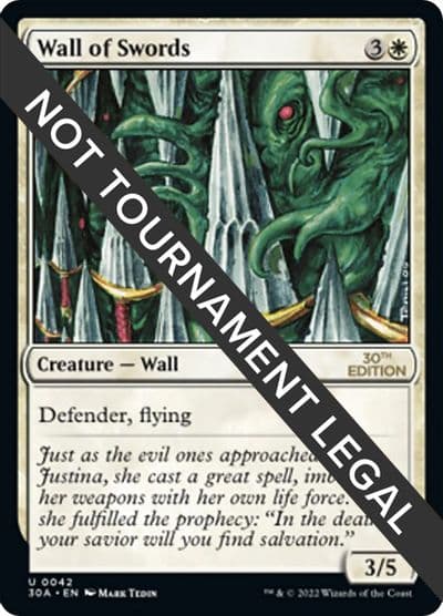 Wall of Swords 30th Anniversary Edition Magic card