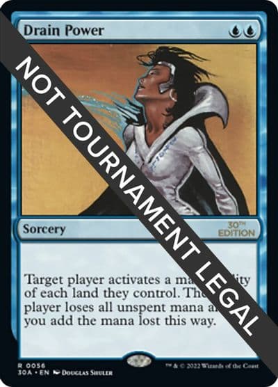 Drain Power 30th Anniversary Edition Magic card