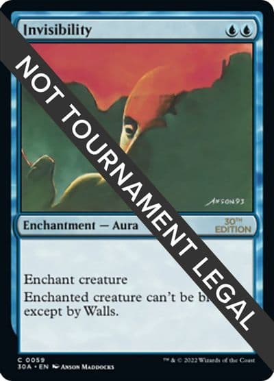 Invisibility 30th Anniversary Edition Magic card