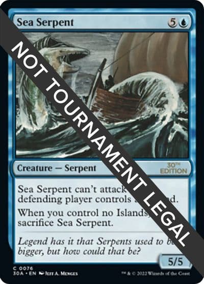 Sea Serpent 30th Anniversary Edition Magic card