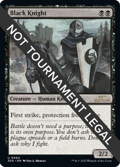 Black Knight 30th Anniversary Edition Magic card