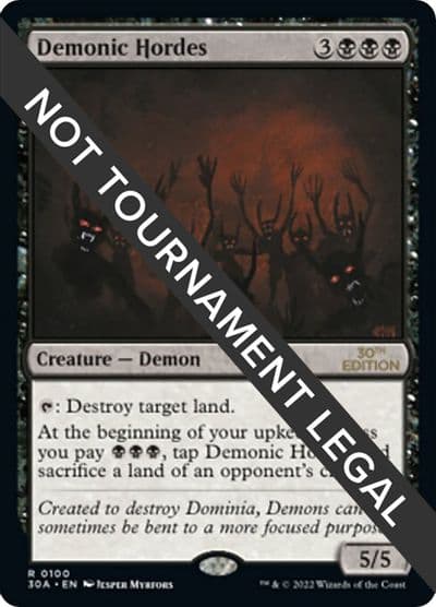 Demonic Hordes 30th Anniversary Edition Magic card