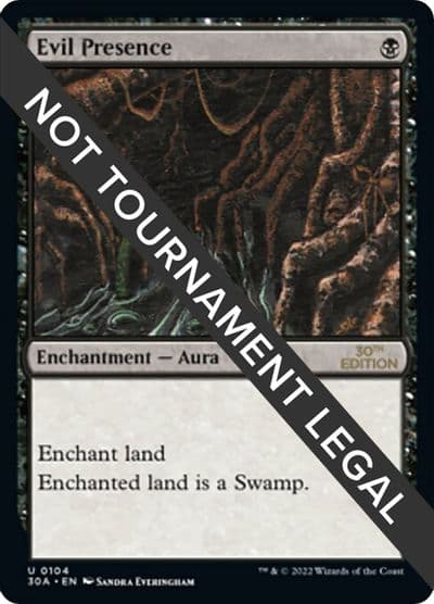 Evil Presence 30th Anniversary Edition Magic card