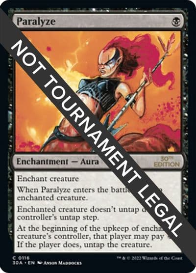 Paralyze 30th Anniversary Edition Magic card
