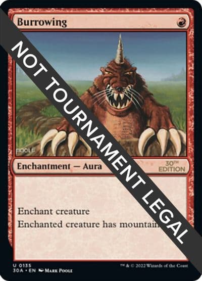 Burrowing 30th Anniversary Edition Magic card
