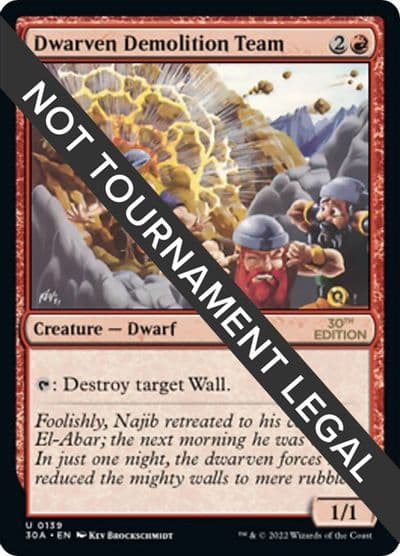 Dwarven Demolition Team 30th Anniversary Edition Magic card