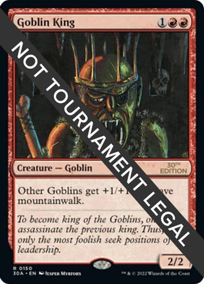 Goblin King 30th Anniversary Edition Magic card