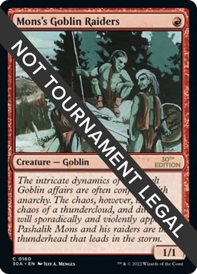 Monss Goblin Raiders 30th Anniversary Edition Magic card