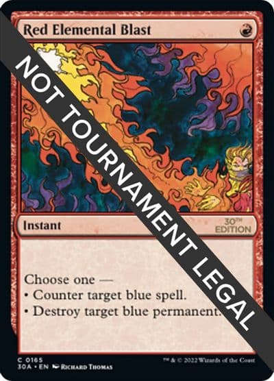 Red Elemental Blast 30th Anniversary Edition Magic card