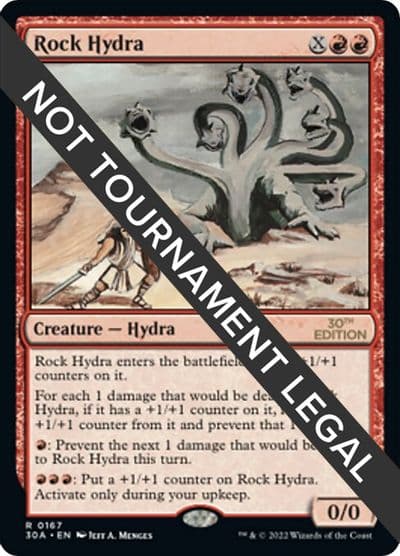 Rock Hydra 30th Anniversary Edition Magic card