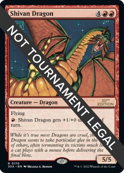 Shivan Dragon 30th Anniversary Edition Magic card