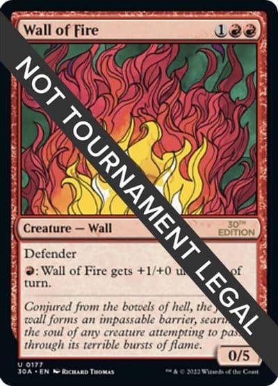 Wall of Fire 30th Anniversary Edition Magic card