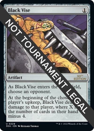 Black Vise 30th Anniversary Edition Magic card