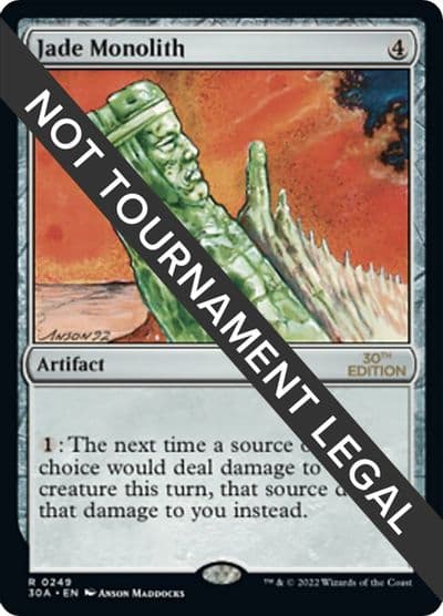 Jade Monolith 30th Anniversary Edition Magic card