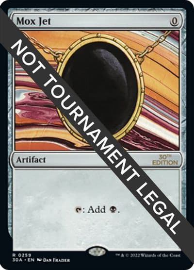 Mox Jet 30th Anniversary Edition Magic card