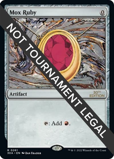 Mox Ruby 30th Anniversary Edition Magic card