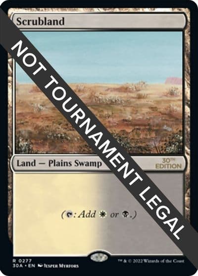 Scrubland 30th Anniversary Edition Magic card