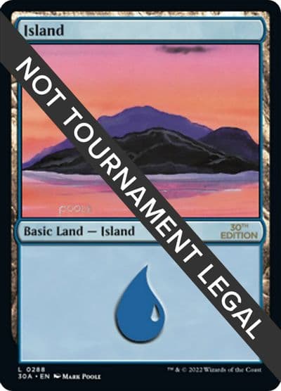 Island 288 30th Anniversary Edition Magic card