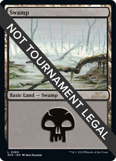 Swamp 289 30th Anniversary Edition Magic card