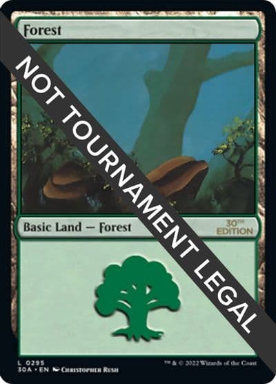 Forest 295 30th Anniversary Edition Magic card