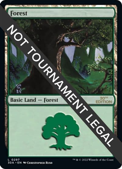 Forest 297 30th Anniversary Edition Magic card
