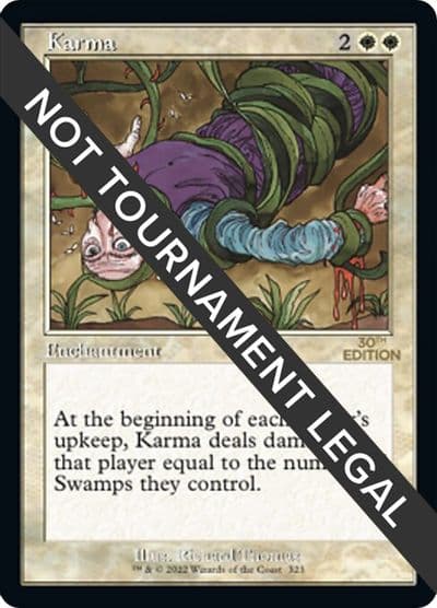 Karma Retro Frame 30th Anniversary Edition Magic card