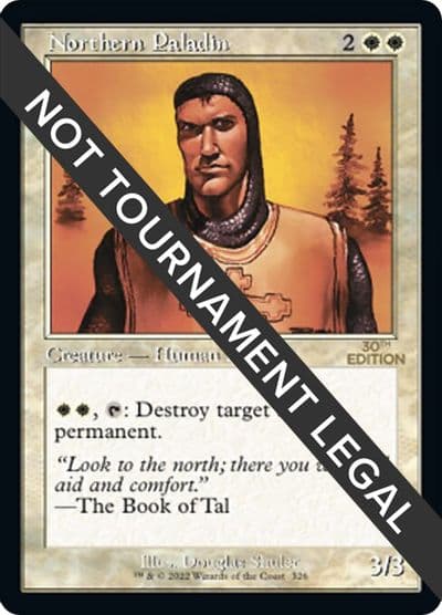 Northern Paladin Retro Frame 30th Anniversary Edition Magic card