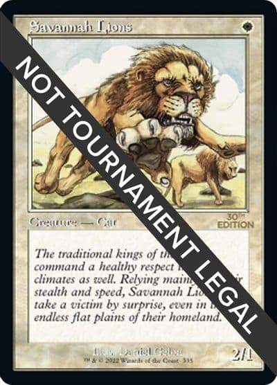 Savannah Lions Retro Frame 30th Anniversary Edition Magic card
