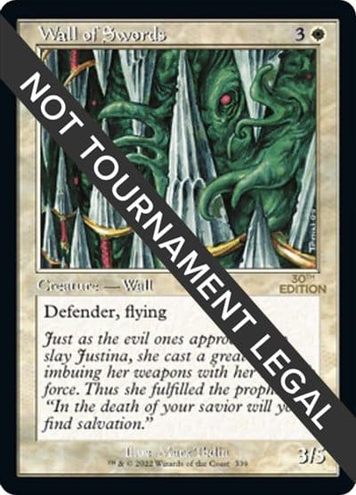 Wall of Swords Retro Frame 30th Anniversary Edition Magic card