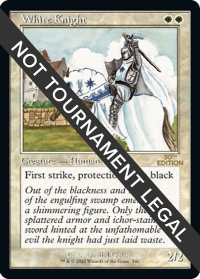 White Knight Retro Frame 30th Anniversary Edition Magic card