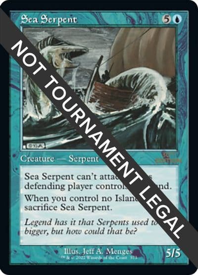 Sea Serpent Retro Frame 30th Anniversary Edition Magic card