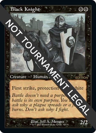 Black Knight Retro Frame 30th Anniversary Edition Magic card