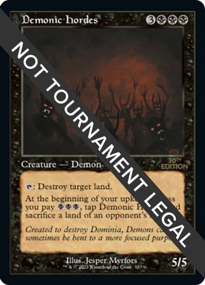 Demonic Hordes Retro Frame 30th Anniversary Edition Magic card