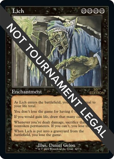 Lich Retro Frame 30th Anniversary Edition Magic card