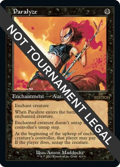 Paralyze Retro Frame 30th Anniversary Edition Magic card