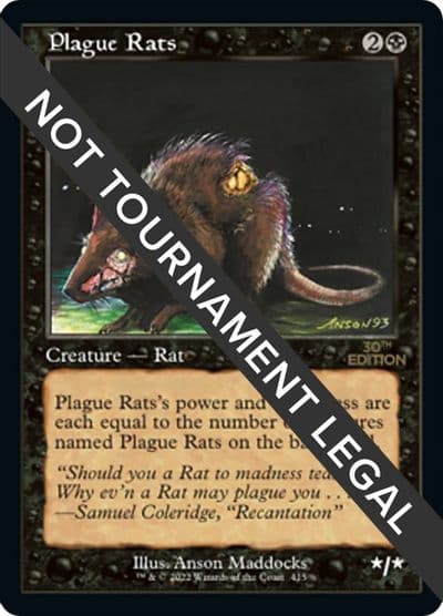 Plague Rats Retro Frame 30th Anniversary Edition Magic card