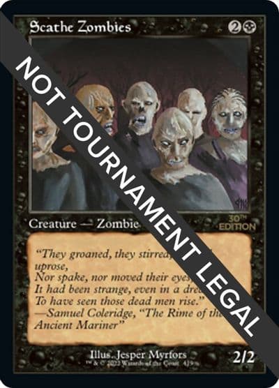 Scathe Zombies Retro Frame 30th Anniversary Edition Magic card