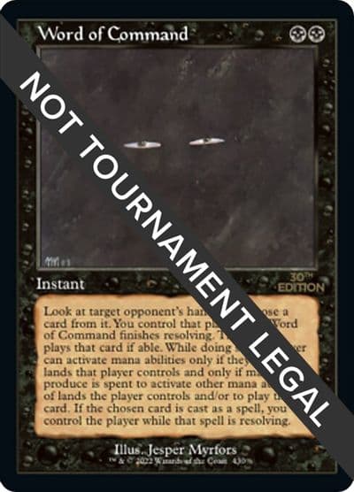 Word of Command Retro Frame 30th Anniversary Edition Magic card