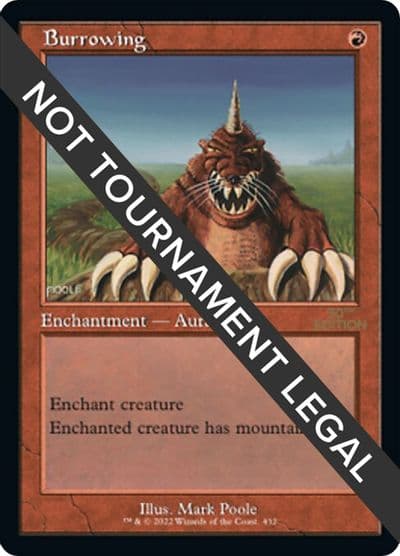 Burrowing Retro Frame 30th Anniversary Edition Magic card