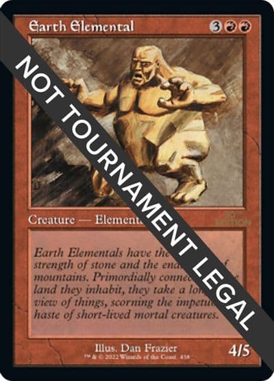 Earth Elemental Retro Frame 30th Anniversary Edition Magic card