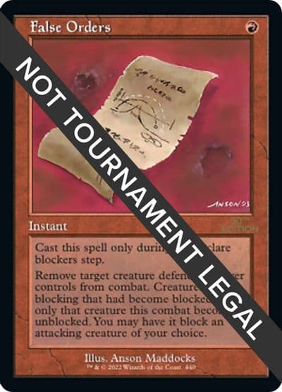 False Orders Retro Frame 30th Anniversary Edition Magic card